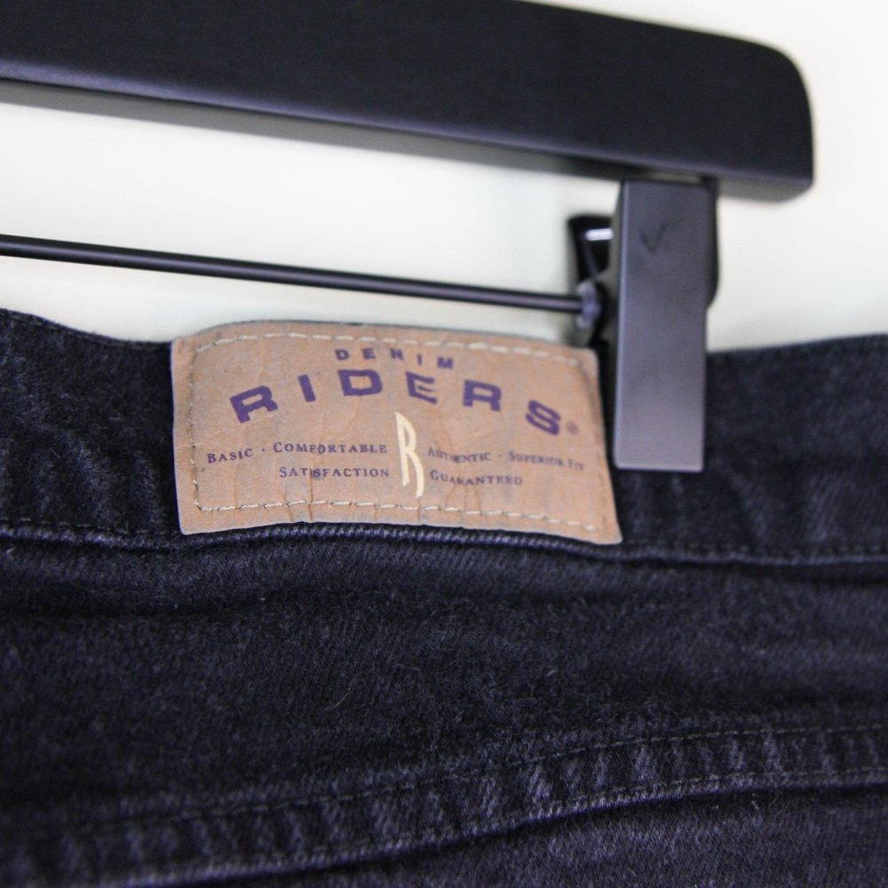 Vintage 90s Black High Waisted Black Mom Jeans - Picture 5 of 12
